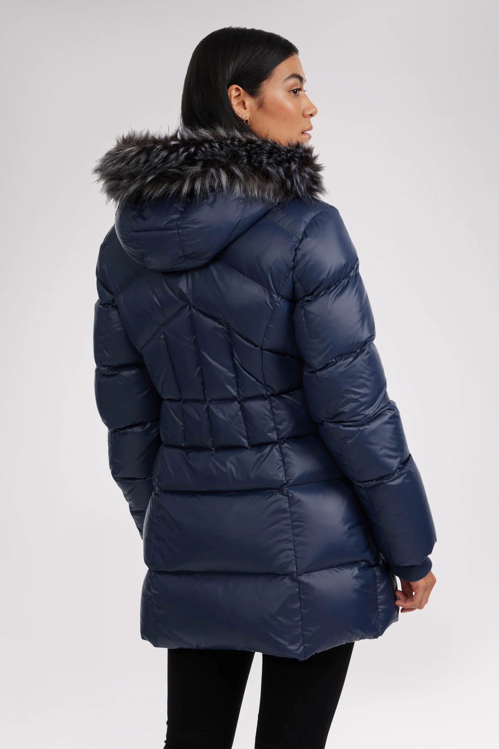 Ares Women's Puffer Jacket w/Faux Fur Trim - Image 5
