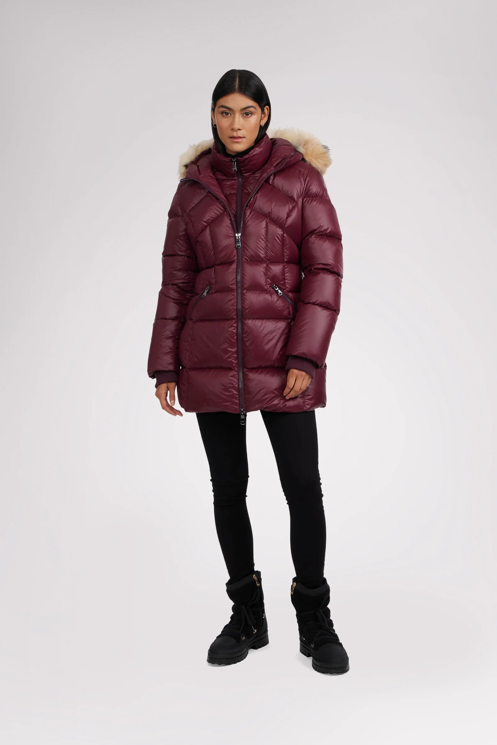 Ares Women's Puffer Jacket w/Faux Fur Trim - Image 7