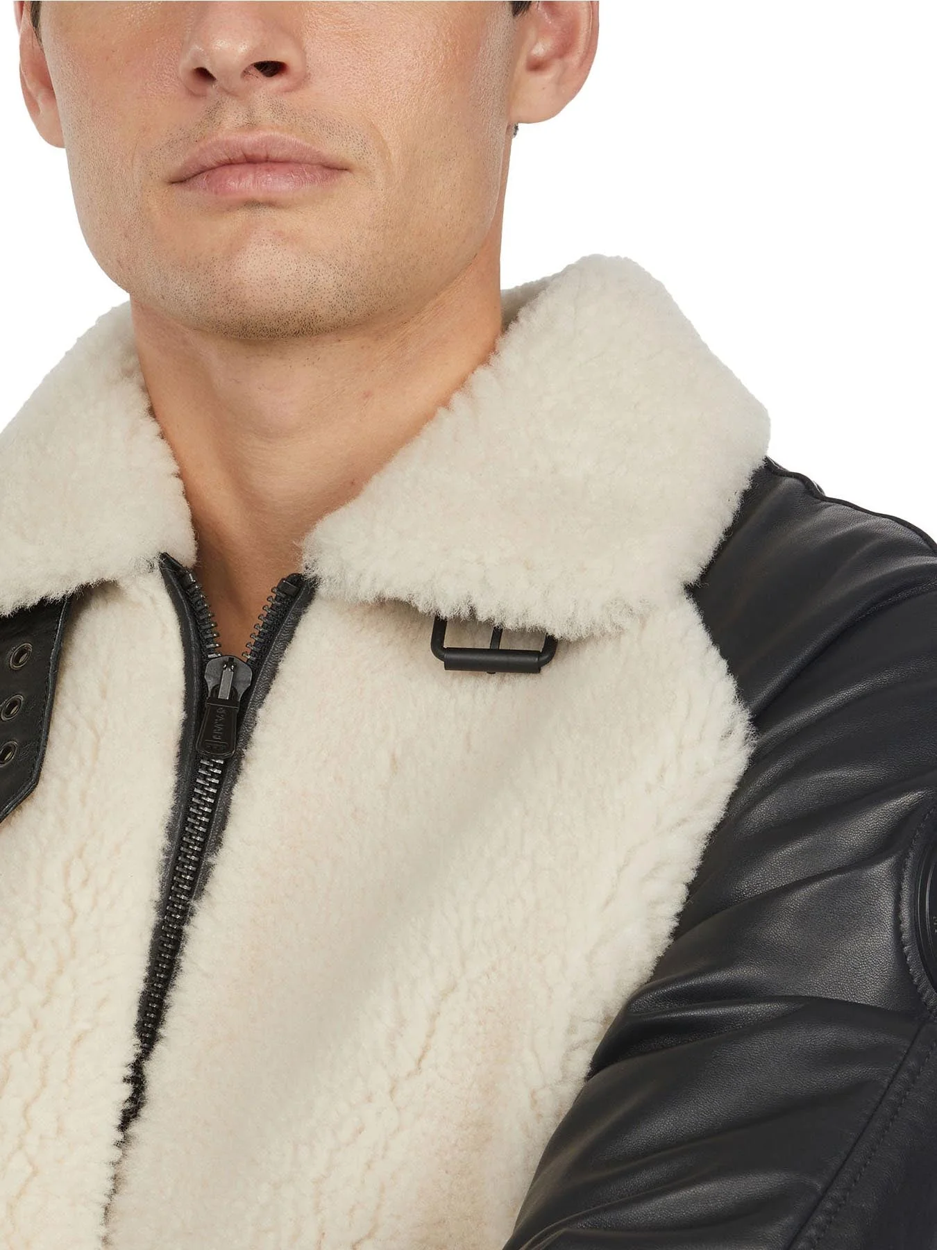 Campbell Men's Shearling and Leather Varsity Jacket - Image 9