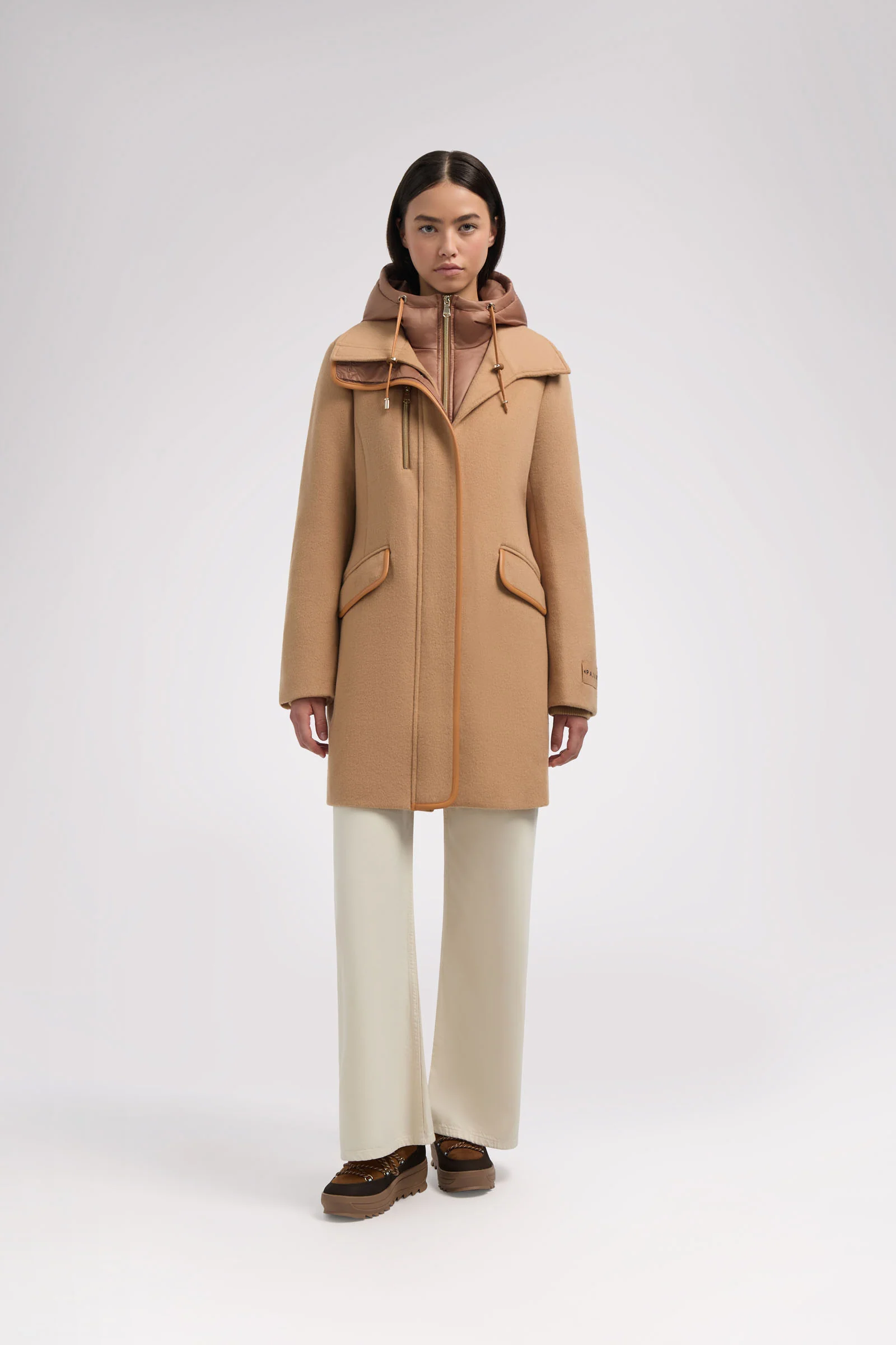 Celeste Women's Mid Length Wool Coat - Image 9