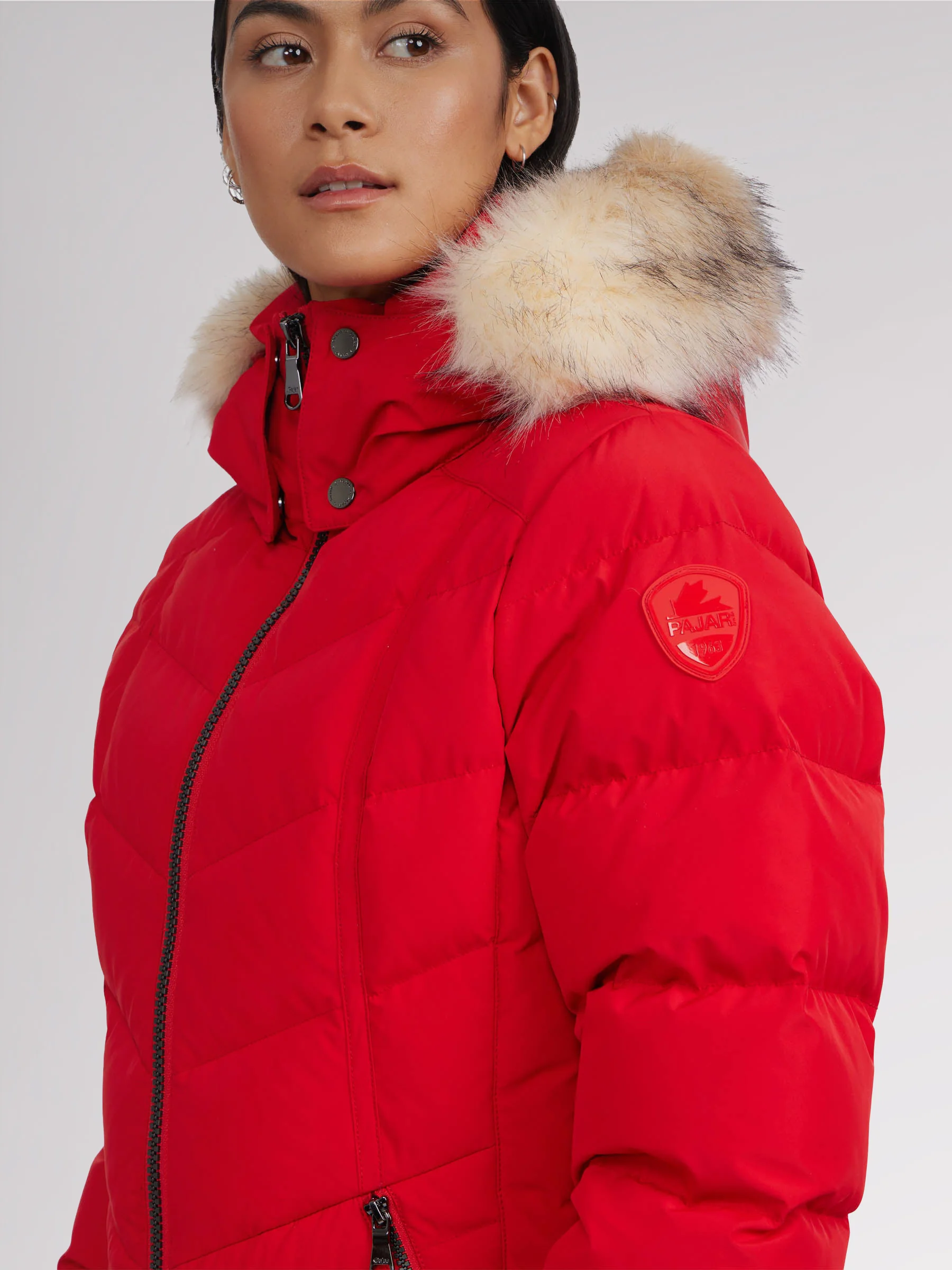 January Women's Quilted Puffer w/ Faux Fur - Image 12