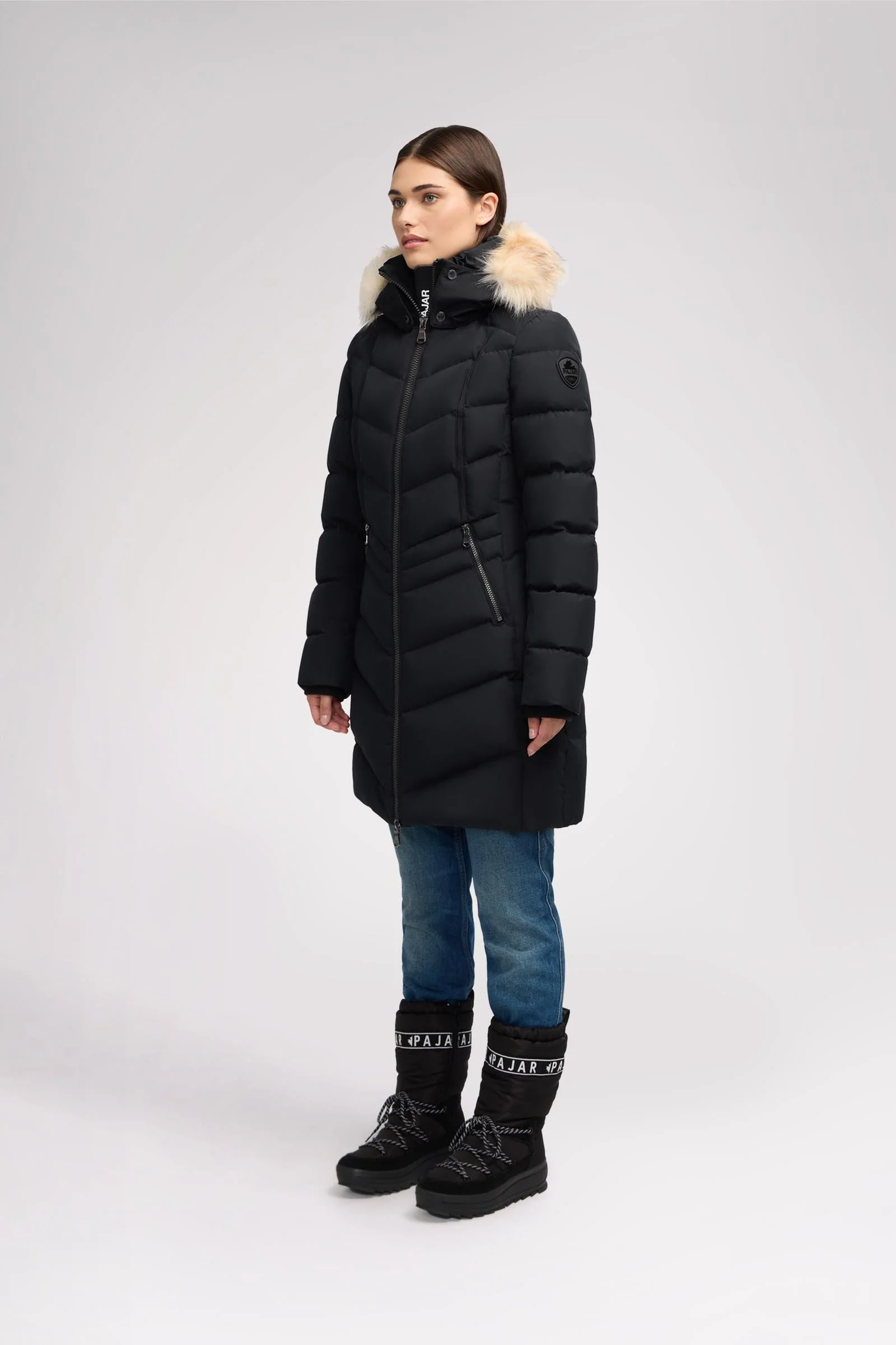 January Women's Quilted Puffer w/ Faux Fur - Image 15