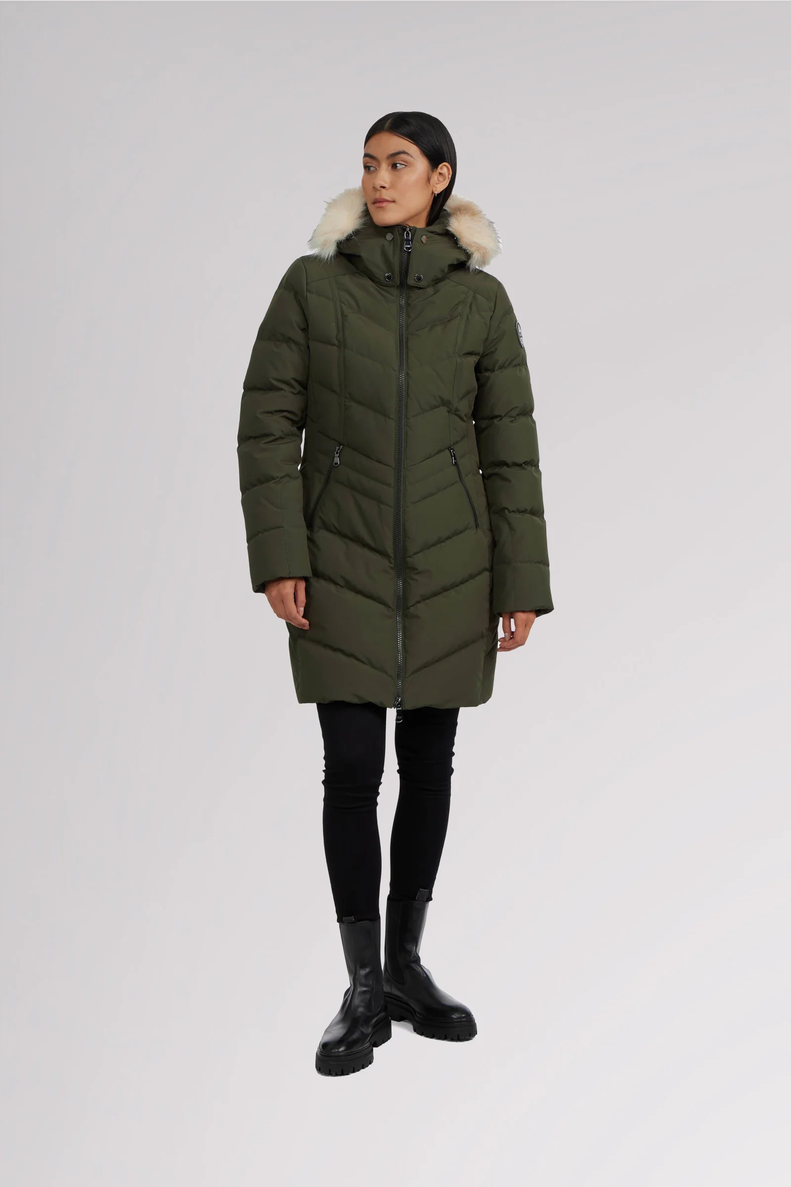 January Women's Quilted Puffer w/ Faux Fur - Image 27