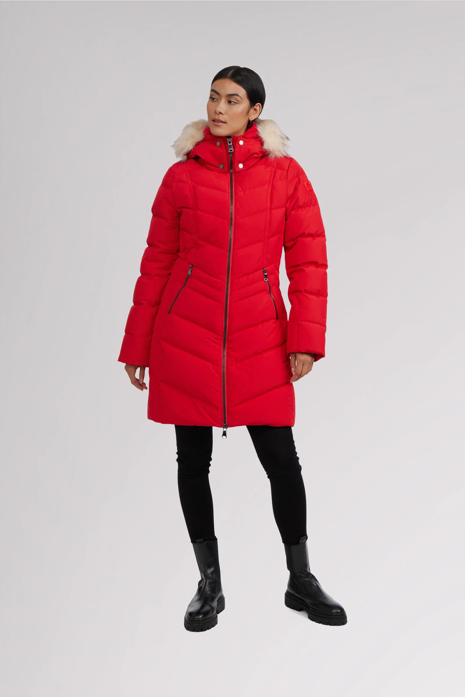 January Women's Quilted Puffer w/ Faux Fur - Image 7
