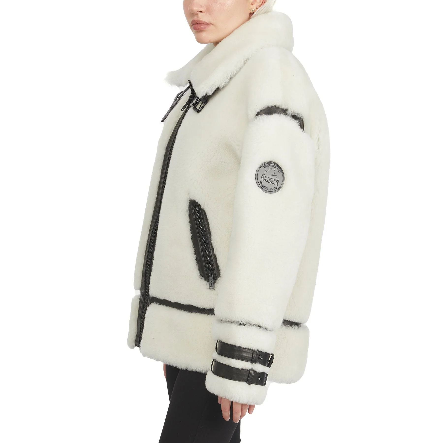 Jenny Women's Front Zip Shearling Jacket - Image 7