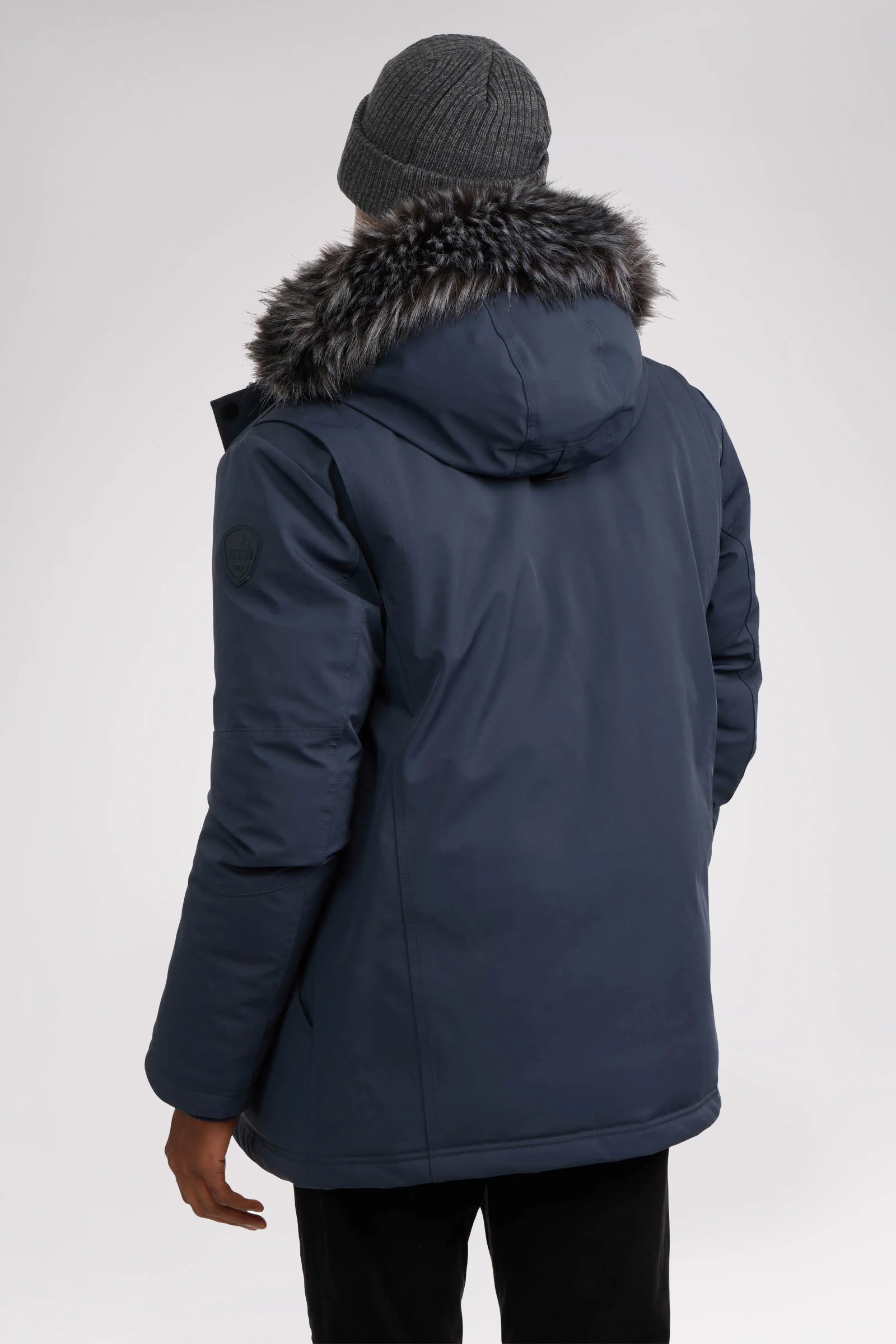 Soren Men's Parka w/Faux Fur Trim - Image 9