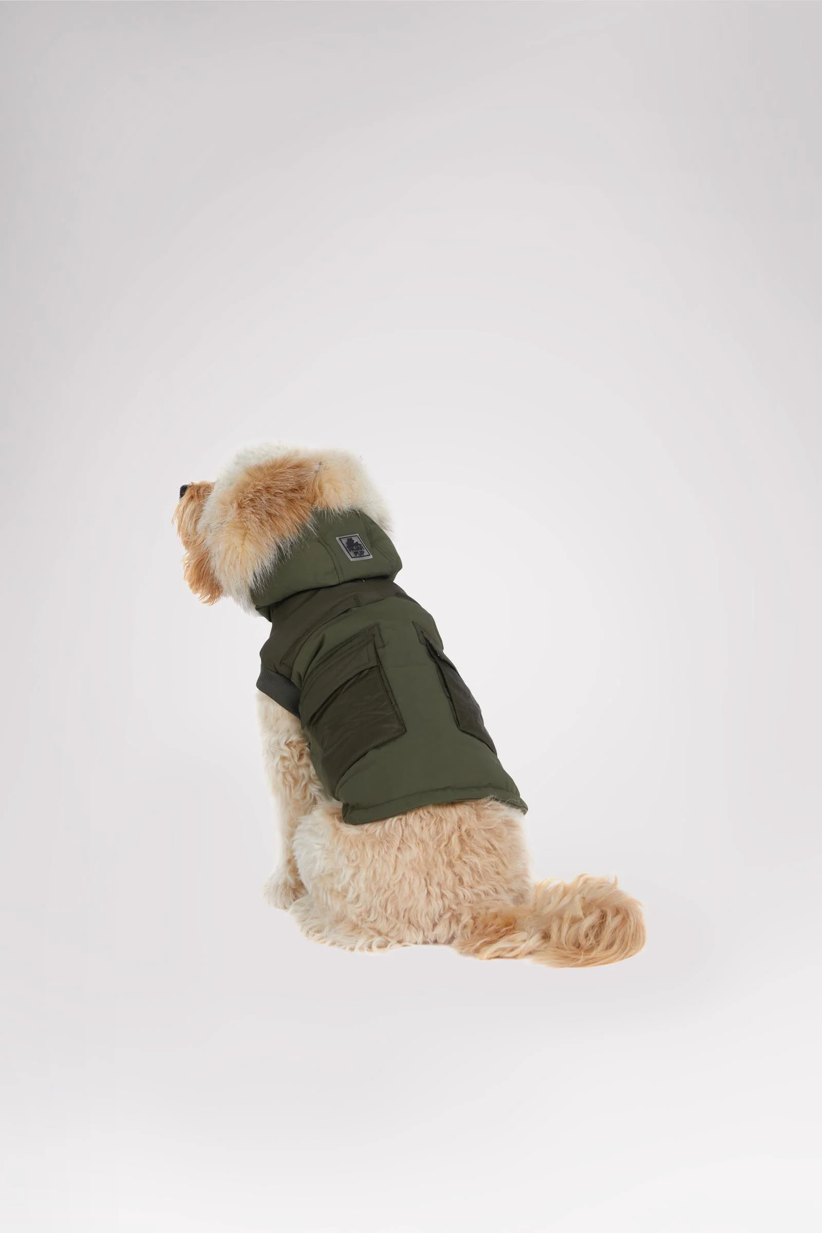 Zeus Jacket for Dogs w/Faux Fur Trim - Image 4