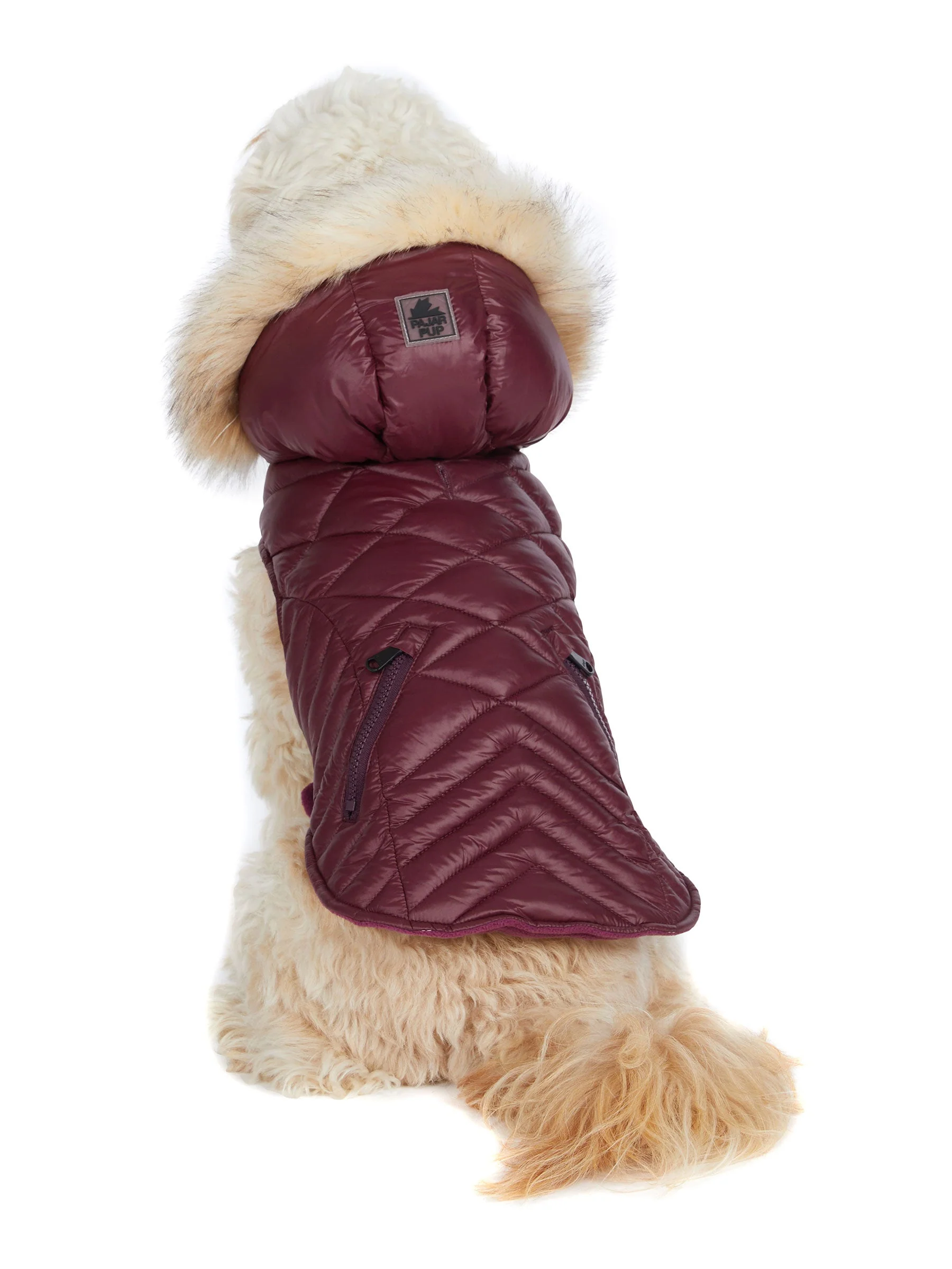Zola Jacket for Dogs w/Faux Fur Trim - Image 4